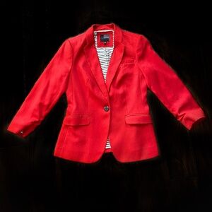 Red Blazer w/Striped Lining (3/4” sleeves)